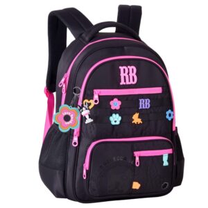 Mochila Rebecca Bonbon Flower Power Preta